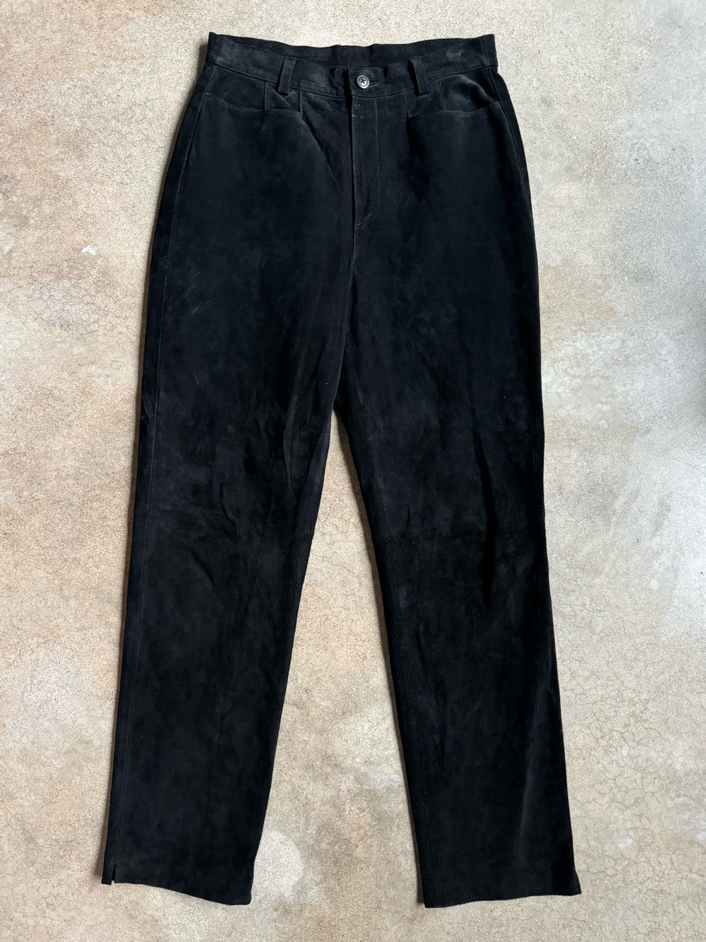 Vintage 90s Sonoma Black Suede Leather Pants